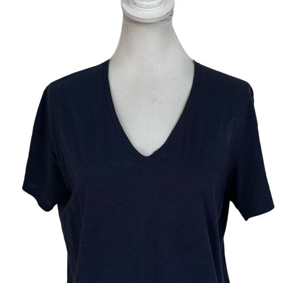 Hope by Ringstrand Soderberg V-Neck Tee Navy Blue Women’s Size 2 FR34 Cotton - Picture 3 of 9